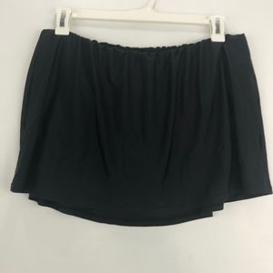 Island Escape Swim Skirt Attached Bikini Black 20W